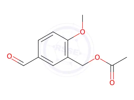 Chemical structure of 5-Formyl-2-methoxybenzyl Acetate
