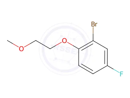 Chemical structure of 2-Bromo-4-fluoro-1-(2-methoxyethoxy)benzene