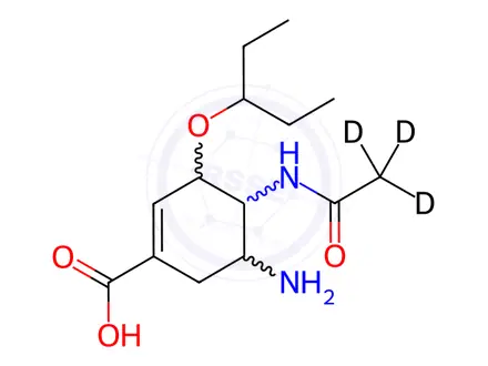 Chemical structure of Oseltamivir Phosphate Impurity 236 Monomer-d3