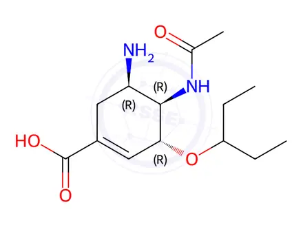 Chemical structure of Oseltamivir EP Impurity C(Hydrochloride)