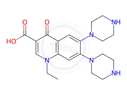 Chemical structure of Norfloxacin Impurity C