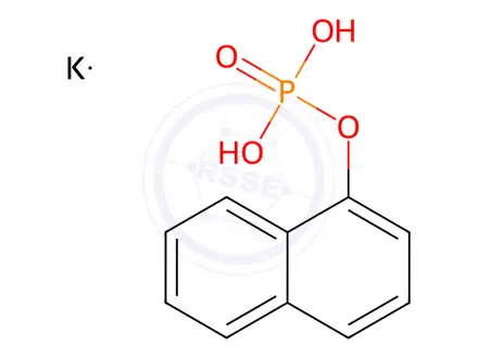 Chemical structure of 1-Naphthyl Phosphate Potassium Salt