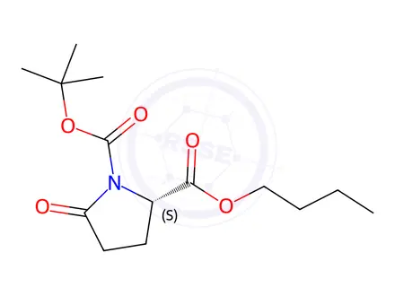 Chemical structure of 2-Butyl (S)-5-Oxo-1,2-pyrrolidinedicarboxylic Acid 1-(1,1-Dimethylethyl) Ester