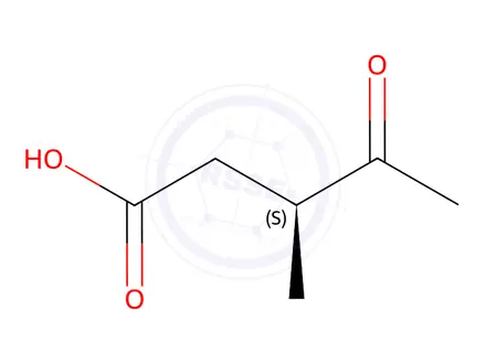 Chemical structure of Pentanoic acid, 3-methyl-4-oxo-, (S)-(9CI)