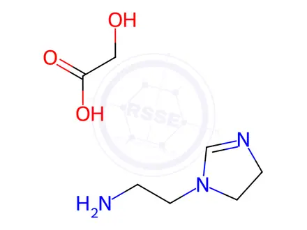 Chemical structure of Acetic acid, hydroxy-, compds. with 4,5-dihydro-1H-imidazole-1-ethanamine 2-nortall-oil alkyl derivs. (2:1)
