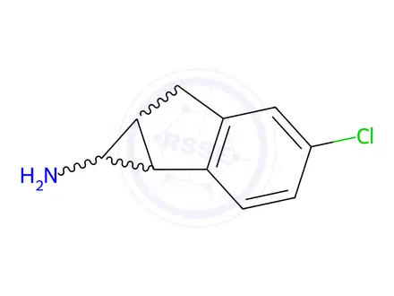 Chemical structure of 4-chloro-1H,1aH,6H,6aH-cyclopropa[a]inden-1-amine hydrochloride