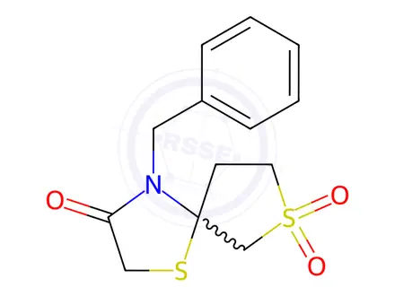 Chemical structure of 4-Benzyl-1,7lambda6-dithia-4-azaspiro[4.4]nonane-3,7,7-trione