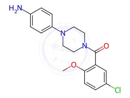 Chemical structure of (4-(4-Aminophenyl)piperazin-1-yl)(5-chloro-2-methoxyphenyl)methanone