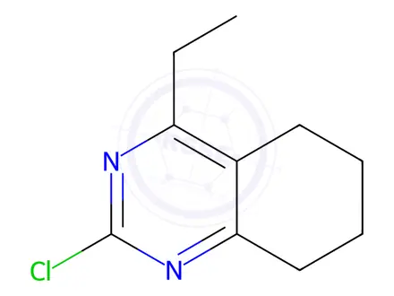 Chemical structure of Quinazoline, 2-chloro-4-ethyl-5,6,7,8-tetrahydro-
