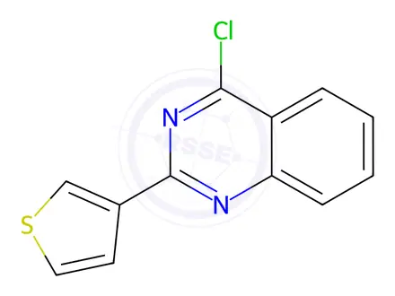 Chemical structure of 4-Chloro-2-(Thiophen-3-Yl)Quinazoline