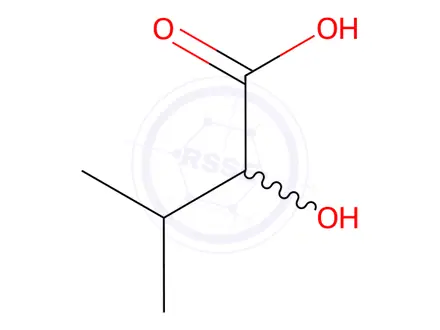 Chemical structure of 2-hydroxy-3-methylbutyric acid