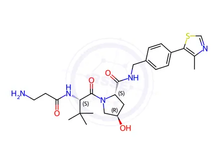 Chemical structure of (S,R,S)-AHPC-C2-NH2 (dihydrochloride)