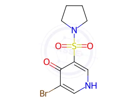 Chemical structure of 3-Bromo-5-(pyrrolidin-1-ylsulfonyl)pyridin-4(1H)-one