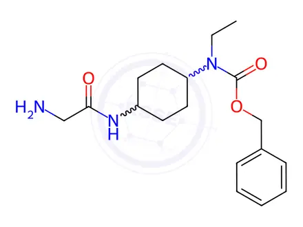 Chemical structure of Benzyl (4-(2-aminoacetamido)cyclohexyl)(ethyl)carbamate