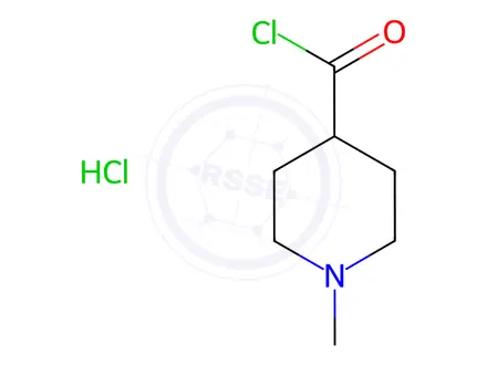Chemical structure of 1-Methylpiperidine-4-carbonyl chloride hydrochloride