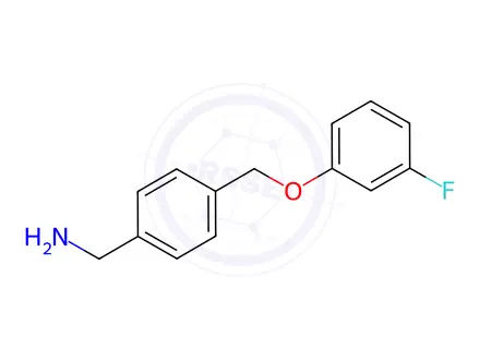 Chemical structure of (4-((3-Fluorophenoxy)methyl)phenyl)methanamine