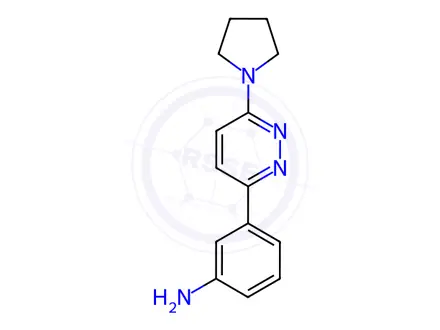 Chemical structure of 3-(6-(Pyrrolidin-1-yl)pyridazin-3-yl)aniline