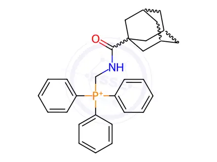 Chemical structure of ((Adamantane-1-carboxamido)methyl)triphenylphosphonium chloride