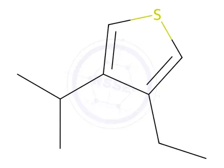 Chemical structure of Thiophene, 3-ethyl-4-(1-methylethyl)-(9CI)