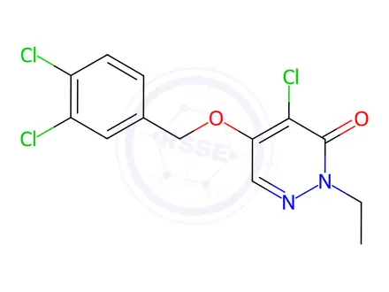 Chemical structure of 4-Chloro-5-((3,4-dichlorobenzyl)oxy)-2-ethylpyridazin-3(2H)-one
