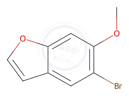 Chemical structure of Benzofuran, 5-bromo-6-methoxy-