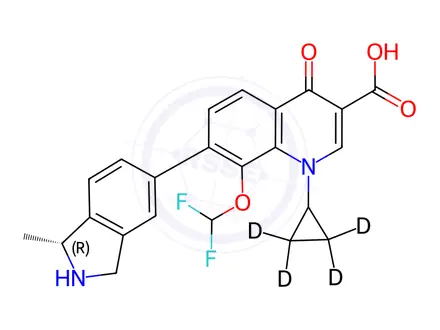 Chemical structure of Garenoxacin-d4