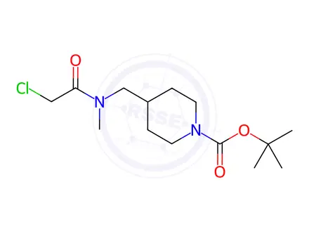 Chemical structure of tert-Butyl 4-((2-chloro-N-methylacetamido)methyl)piperidine-1-carboxylate