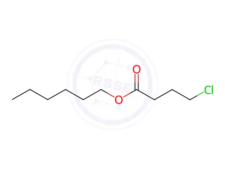 Chemical structure of Butanoic acid, 4-chloro-, hexyl ester