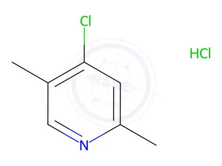 Chemical structure of 4-Chloro-2,5-dimethylpyridine hydrochloride