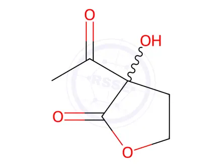Chemical structure of 2(3H)-Furanone, 3-acetyldihydro-3-hydroxy-(9CI)