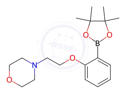 Chemical structure of Morpholine, 4-[2-[2-(4,4,5,5-tetramethyl-1,3,2-dioxaborolan-2-yl)phenoxy]ethyl]-
