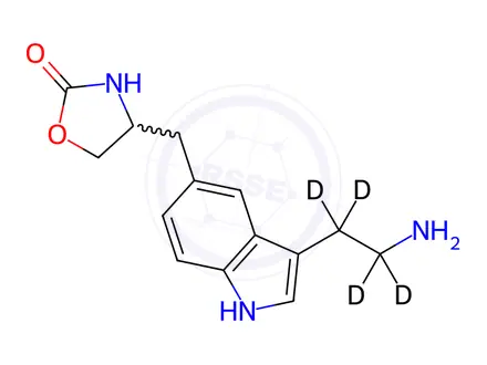 Chemical structure of Didesmethyl Zolmitriptan-d4