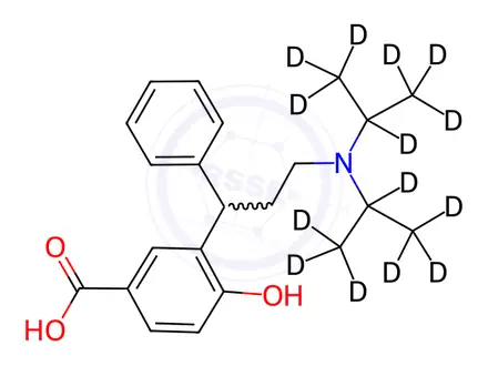Chemical structure of rac 5-Carboxy Tolterodine-d14