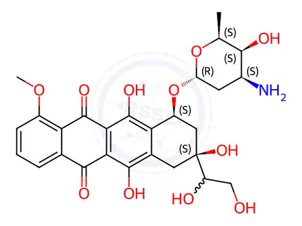 Chemical structure of Doxorubicin Hydrochloride Impurity 28 (Mixture of Diasteromers)