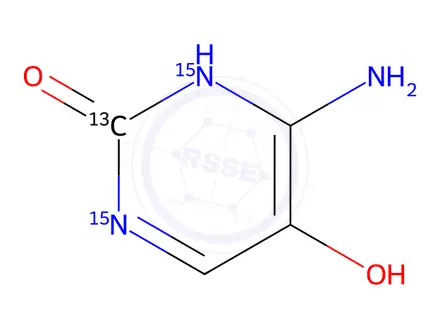 Chemical structure of 5-Hydroxycytosine-13C,15N2