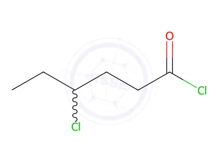 Chemical structure of 4-Chlorohexanoyl Chloride