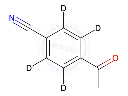 Chemical structure of p-Cyanoacetophenone-d4