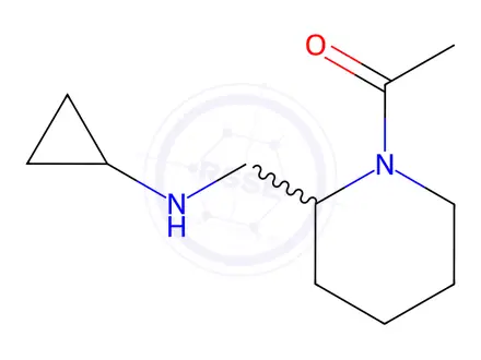 Chemical structure of 1-(2-((Cyclopropylamino)methyl)piperidin-1-yl)ethanone
