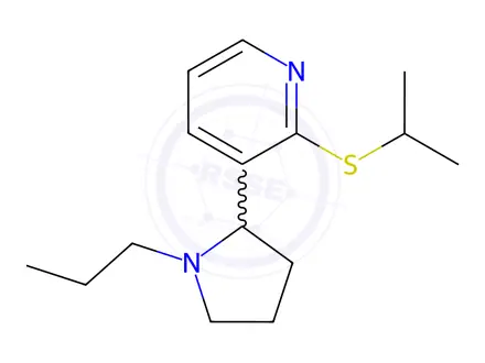 Chemical structure of 2-(Isopropylthio)-3-(1-propylpyrrolidin-2-yl)pyridine