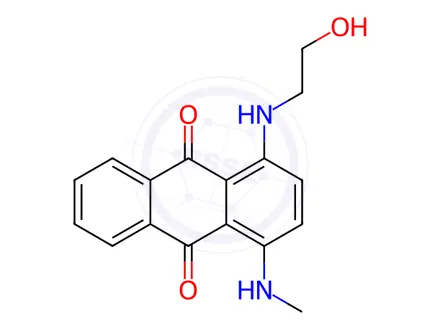 Chemical structure of 1-(2-Hydroxyethylamino)-4-(methylamino)anthraquinone