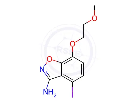 Chemical structure of 4-Iodo-7-(2-methoxy-ethoxy)-benzo[d]isoxazol-3-ylamine