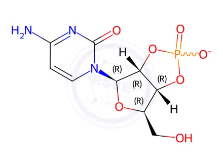 Chemical structure of CYTIDINE 2'',3''-CYCLIC MONOPHOSPHATE, SODIUM SALT DIHYDRATE