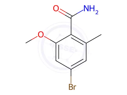 Chemical structure of 4-Bromo-2-methoxy-6-methylbenzamide