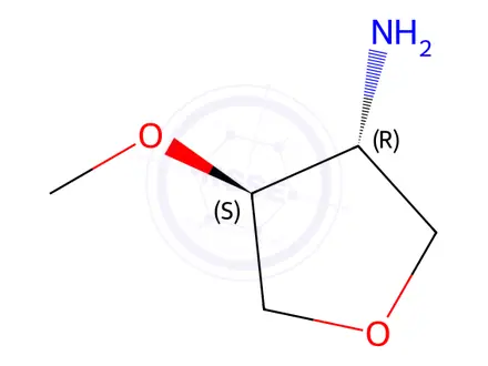 Chemical structure of (3R,4S)-(4-Methoxytetrahydrofuran-3-yl)amine hydrochloride