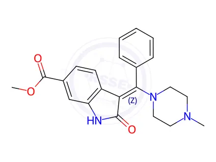 Chemical structure of Nintedanib Esilate Impurity 60 (Mixture of E/Z-isomers)