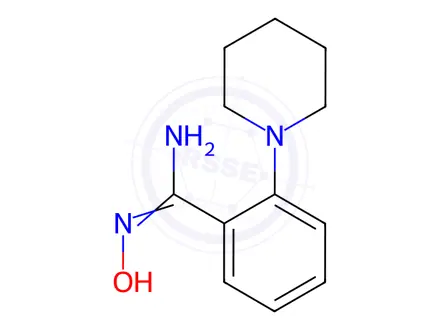 Chemical structure of (Z)-N'-hydroxy-2-(piperidin-1-yl)benzimidamide