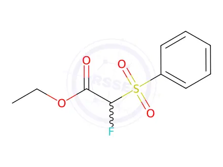 Chemical structure of Acetic acid, 2-fluoro-2-(phenylsulfonyl)-, ethyl ester