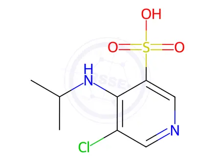 Chemical structure of 5-Chloro-4-(isopropylamino)pyridine-3-sulfonic acid