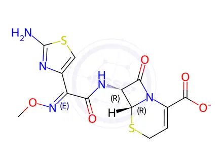 Chemical structure of Ceftizoxime Sodium Impurity 11 (E-Ceftizoxime Sodium)