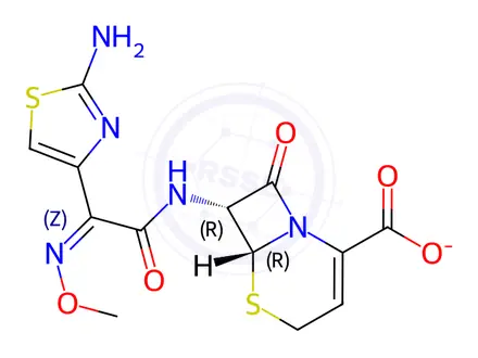 Chemical structure of Ceftizoxime Sodium